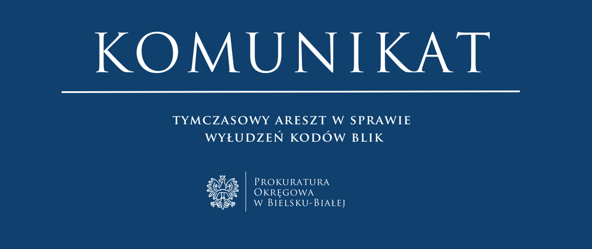 komunikat - Tymczasowy areszt w sprawie wyłudzeń kodów blik